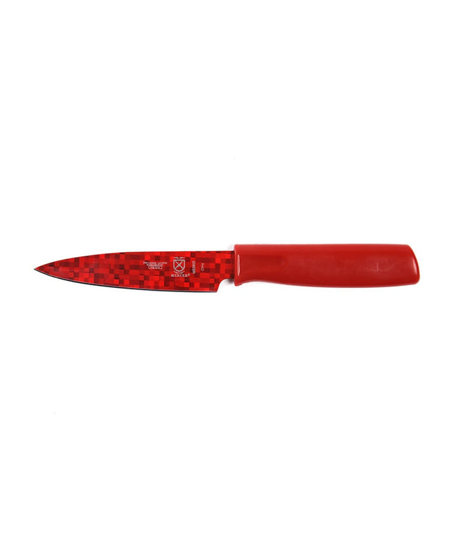 Dao Gọt Mercer Culinary M33912B 10.2 cm Cán ABS Đỏ Thép Nhật Carbon Cao