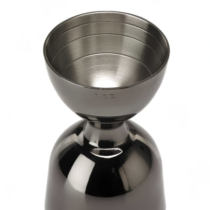 Ly Đong Đôi Barfly M37006BK 30 ml & 60 ml Thép Không Gỉ Đen Gun Metal