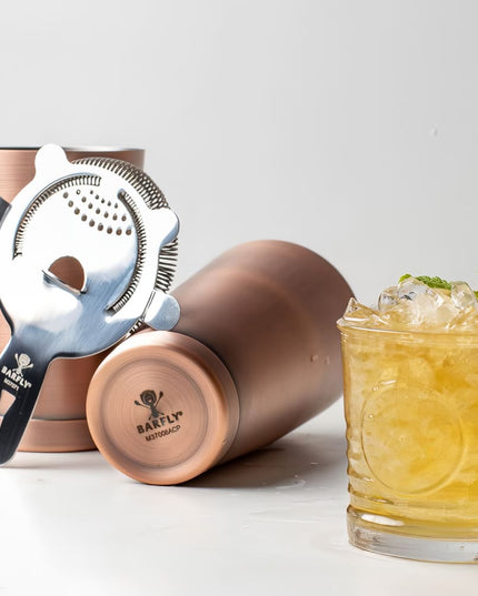 Bộ Bình Lắc Cocktail Thép Không Gỉ Barfly M37009ACP 828 ml & 532 ml Màu Đồng Cổ