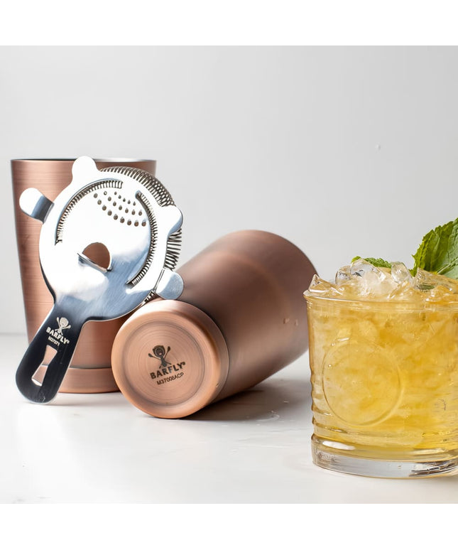 Bộ Bình Lắc Cocktail Thép Không Gỉ Barfly M37009ACP 828 ml & 532 ml Màu Đồng Cổ