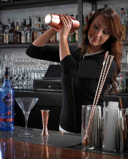 Bộ Bình Lắc Cocktail Barfly M37009CP 830 ml & 530 ml Thép Không Gỉ Đồng