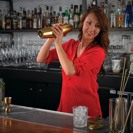 Bộ Bình Lắc Cocktail Barfly Thép Không Gỉ 828 ml & 532 ml Màu Vàng M37009GD