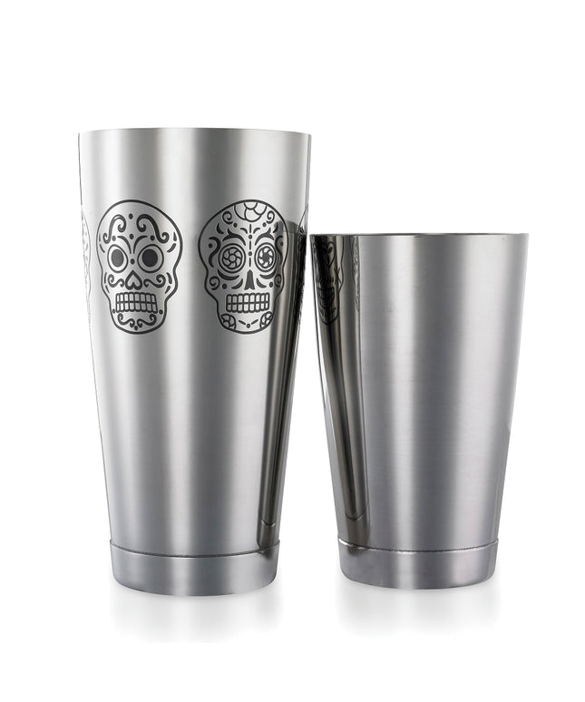 Bộ Bình Lắc Cocktail 2 Món Barfly M37009SKU Khắc Hình Đầu Lâu Bóng Gương