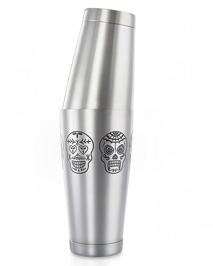 Bộ Bình Lắc Cocktail 2 Món Barfly M37009SKU Khắc Hình Đầu Lâu Bóng Gương