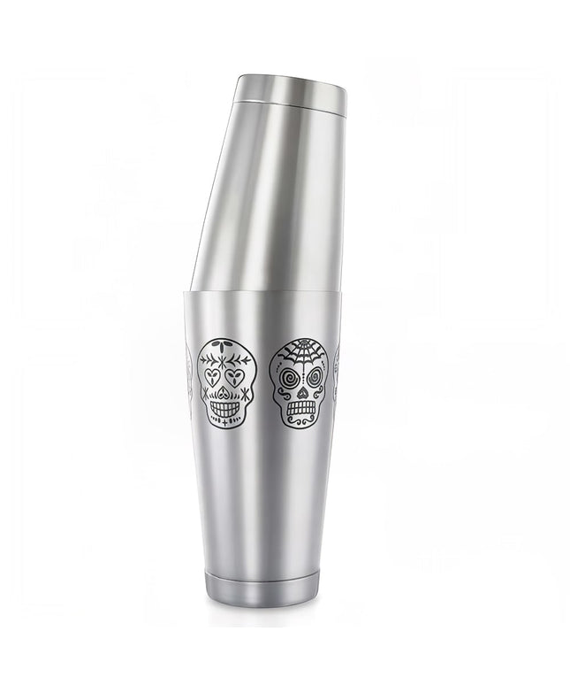 Bộ Bình Lắc Cocktail 2 Món Barfly M37009SKU Khắc Hình Đầu Lâu Bóng Gương
