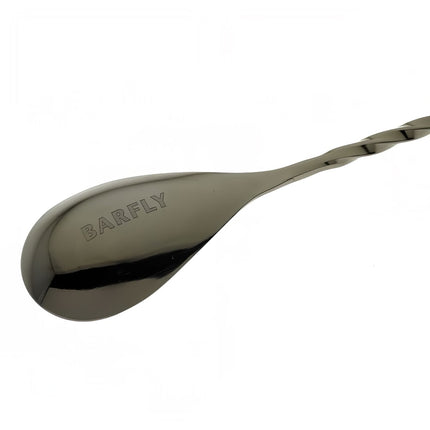 Thìa Bar Barfly M37014BK Đầu Giọt Nước Có Trọng Lượng Màu Đen Gun Metal 49.8 cm