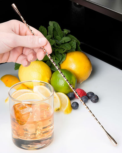 Que Khuấy Cocktail Barfly M37020CP 33.5 cm Hai Đầu Giọt Nước, Đồng