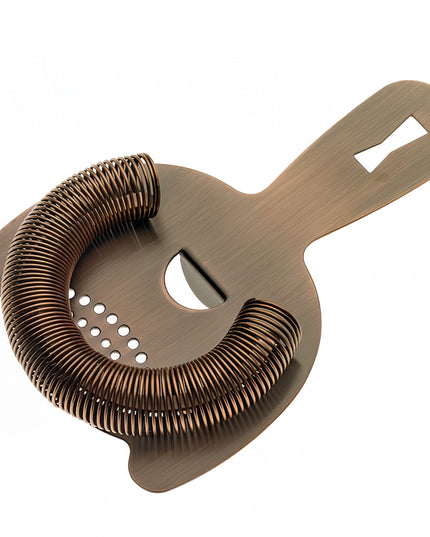 Rây Lọc Quầy Bar 2 Ngạnh Barfly M37026ACP Thép Không Gỉ Màu Đồng Cổ Điển