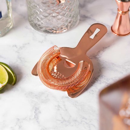 Rây Lọc Quầy Bar 2 Ngạnh Barfly M37026CP Thép Không Gỉ Màu Đồng