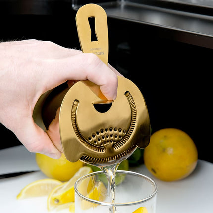 Lọc Rây Bar 2 Răng Barfly M37026GD - Thép Không Gỉ, Vàng