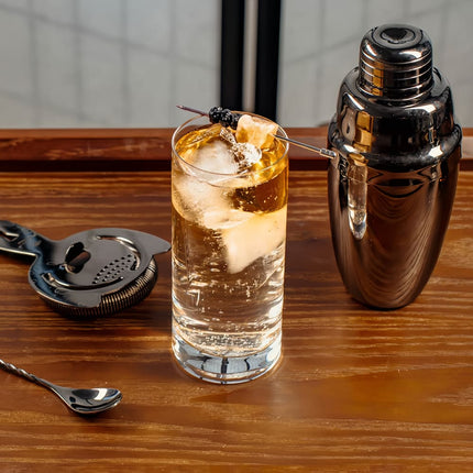 Bộ Bình Lắc Cocktail Thép Không Gỉ Barfly M37038BK 532 ml Màu Đen Kim Loại
