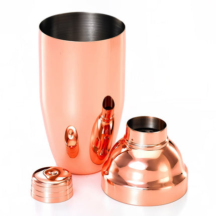 Bộ Bình Lắc Cocktail Kiểu Nhật Barfly 3 Món M37039CP Đồng