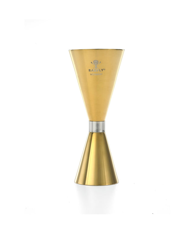 Ly Đong Kiểu Mỏng Barfly M37090GD 30 ml & 60 ml Vàng Viền Thép Không Gỉ