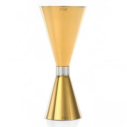 Ly Đong Kiểu Mỏng Barfly M37090GD 30 ml & 60 ml Vàng Viền Thép Không Gỉ