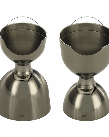 Ly Đong Miệng Thẳng Barfly M37098BK 25 ml & 50 ml Đen Gun Metal