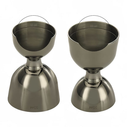 Ly Đong Miệng Thẳng Barfly M37098BK 25 ml & 50 ml Đen Gun Metal