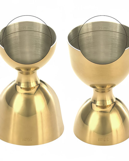 Ly Đong Viền Thẳng Barfly M37098GD 25 ml & 50 ml Vàng