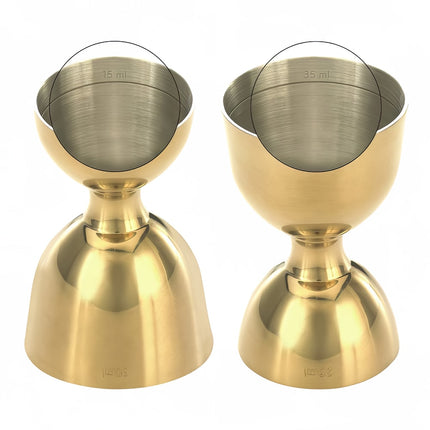 Ly Đong Viền Thẳng Barfly M37098GD 25 ml & 50 ml Vàng