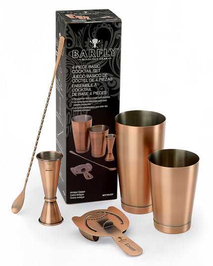 Bộ Bình Lắc Cocktail 5 Món Barfly M37101ACP Đồng Cổ