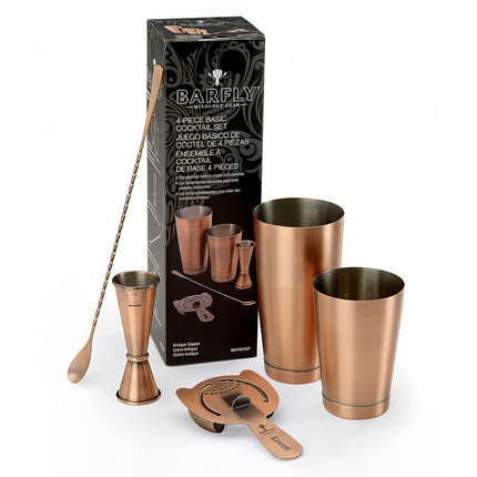 Bộ Bình Lắc Cocktail 5 Món Barfly M37101ACP Đồng Cổ