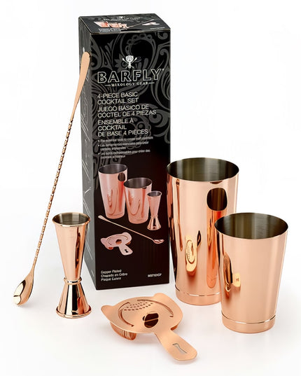 Bộ Bình Lắc Cocktail Barfly M37101CP 5 Món - Đồng