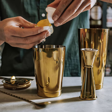 Bộ Bình Lắc Cocktail 5 Món Barfly M37101GD Vàng