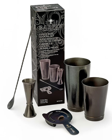 Bộ Bình Lắc Cocktail Barfly M37101VBK 5 Món - Đen Cổ Điển