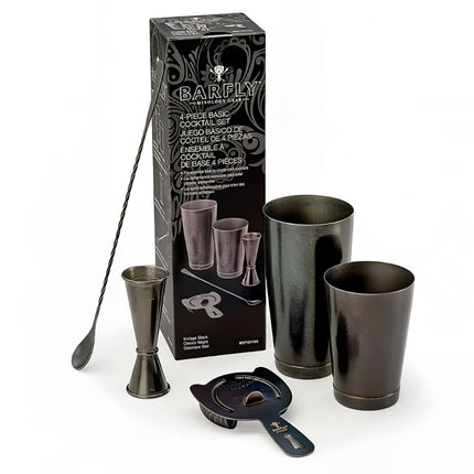 Bộ Bình Lắc Cocktail Barfly M37101VBK 5 Món - Đen Cổ Điển