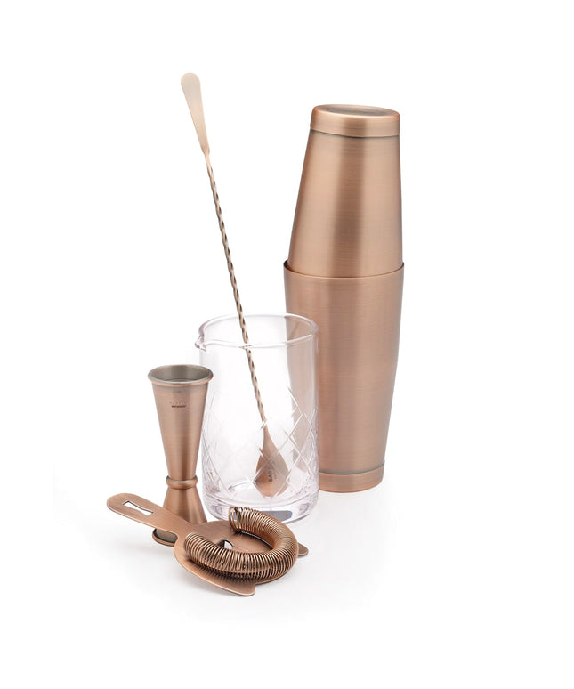 Bộ Pha Chế Cocktail 5 Món Barfly M37131ACP Đồng Cổ