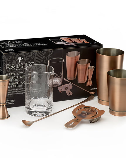 Bộ Pha Chế Cocktail 5 Món Barfly M37131ACP Đồng Cổ