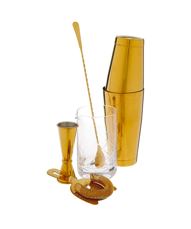 Bộ Pha Chế Cocktail 5 Món Barfly M37131GD Vàng