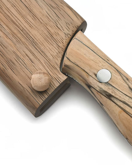 Dao Bar Barfly M37153 12.7 cm Cán Gỗ Phong Spalted Thép Damascus