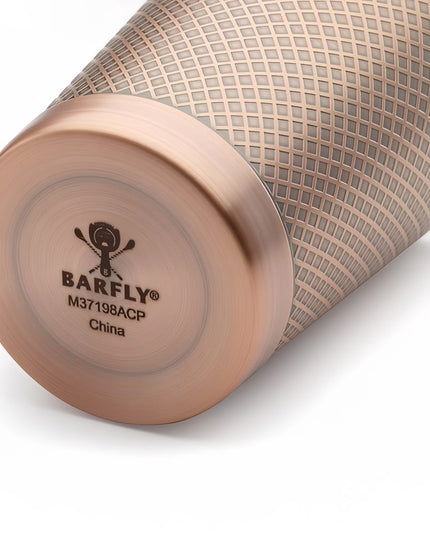 Bình Lắc Cocktail Thép Không Gỉ Hoa Văn Kim Cương Barfly M37198ACP 532 ml Đồng Cổ Điển