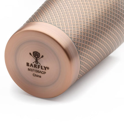 Bình Lắc Cocktail Thép Không Gỉ Hoa Văn Kim Cương Barfly M37198ACP 532 ml Đồng Cổ Điển