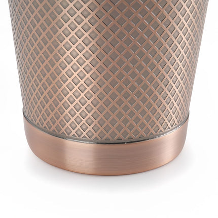 Bình Lắc Cocktail Thép Không Gỉ Hoa Văn Kim Cương Barfly M37199ACP 828 ml Đồng Cổ Điển