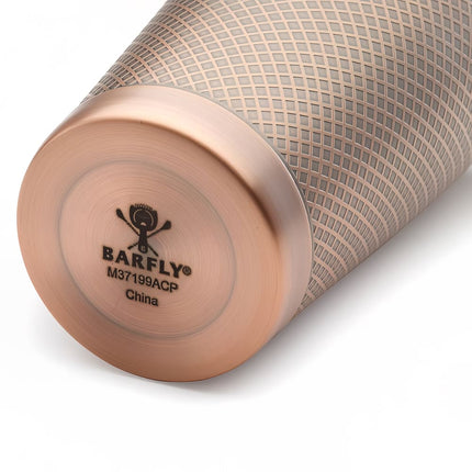 Bình Lắc Cocktail Thép Không Gỉ Hoa Văn Kim Cương Barfly M37199ACP 828 ml Đồng Cổ Điển