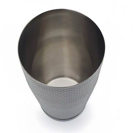 Bình Lắc Cocktail Thép Không Gỉ Hoa Văn Kim Cương Barfly M37199BK 828 ml Đen Kim Loại