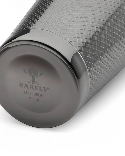 Bình Lắc Cocktail Thép Không Gỉ Hoa Văn Kim Cương Barfly M37199BK 828 ml Đen Kim Loại