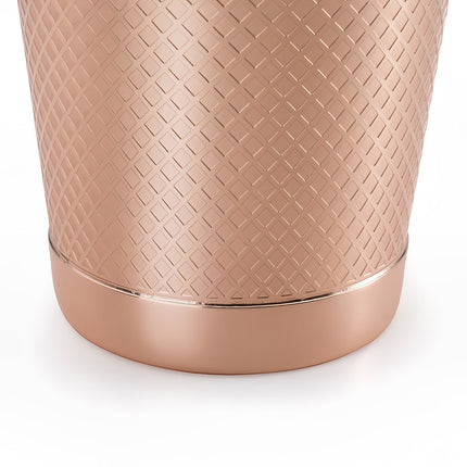 Bình Lắc Cocktail Thép Không Gỉ Hoa Văn Kim Cương Barfly M37199CP 828 ml Đồng