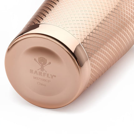 Bình Lắc Cocktail Thép Không Gỉ Hoa Văn Kim Cương Barfly M37199CP 828 ml Đồng