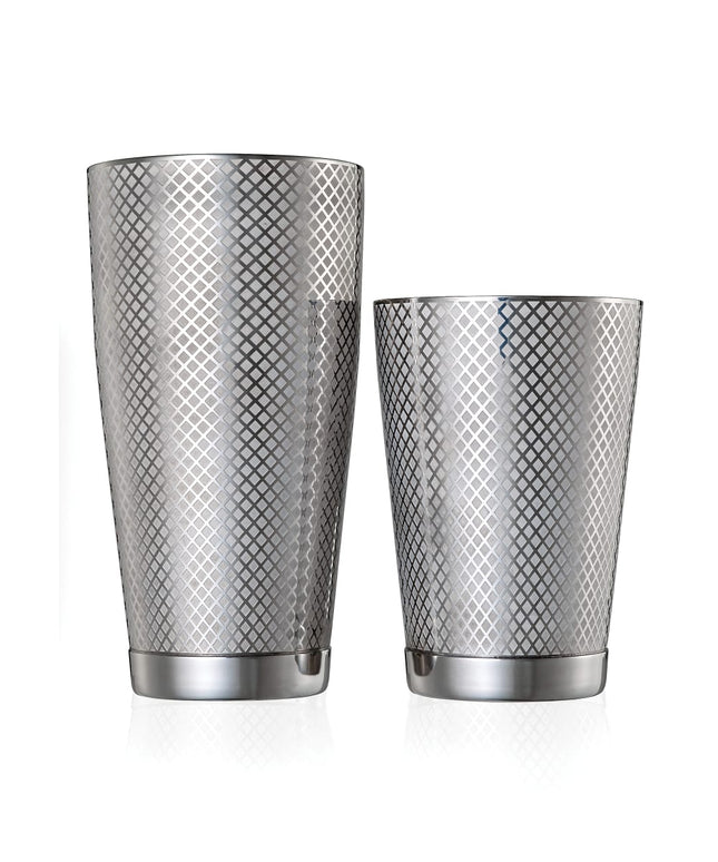 Bộ Bình Lắc Cocktail Barfly M37200 Hoa Văn Kim Cương 830 ml & 530 ml Thép Không Gỉ
