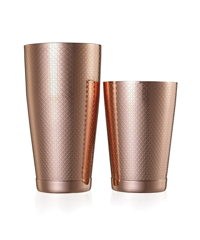Bộ Bình Lắc Cocktail Barfly M37200CP Hoa Văn Kim Cương Thép Không Gỉ Đồng 828 ml & 532 ml