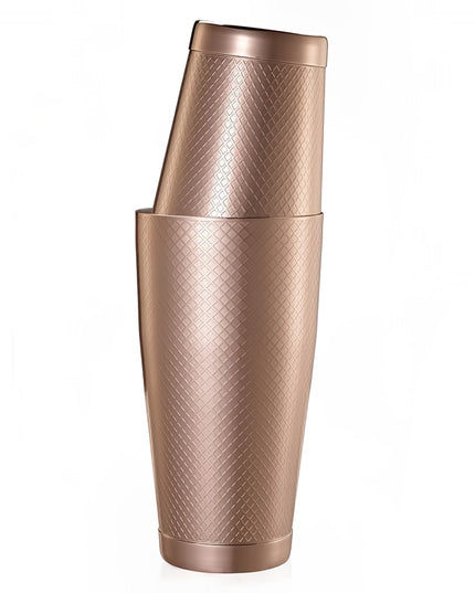 Bộ Bình Lắc Cocktail Barfly M37200CP Hoa Văn Kim Cương Thép Không Gỉ Đồng 828 ml & 532 ml
