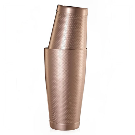 Bộ Bình Lắc Cocktail Barfly M37200CP Hoa Văn Kim Cương Thép Không Gỉ Đồng 828 ml & 532 ml