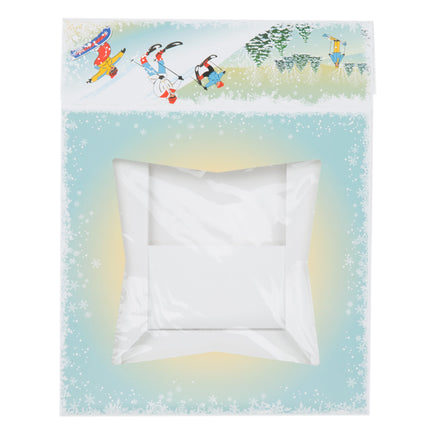 Hộp bánh cửa sổ bật tự động Southern Champion 25 x 25 x 6 cm, họa tiết mùa đông - Thùng 150 cái