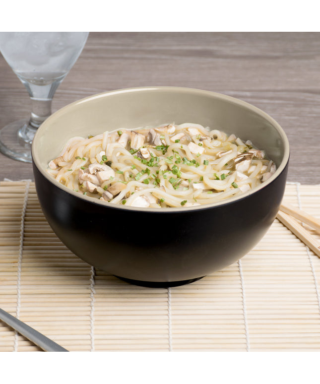Tô melamine tròn hai tông Elite Global Solutions Karma JW542T 1,4 lít màu mun và cát - Thùng 6 cái