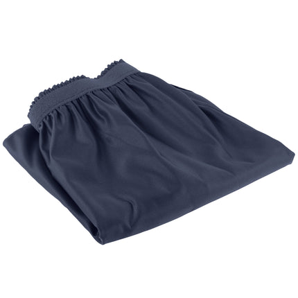 Váy bàn xếp ly nhún Snap Drape Wyndham 4 m x 74 cm màu xanh navy kèm kẹp Velcro
