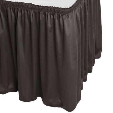Váy bàn xếp ly nhún Snap Drape Wyndham 4 m x 74 cm màu than chì, kẹp Velcro, 5412CE29S3-512