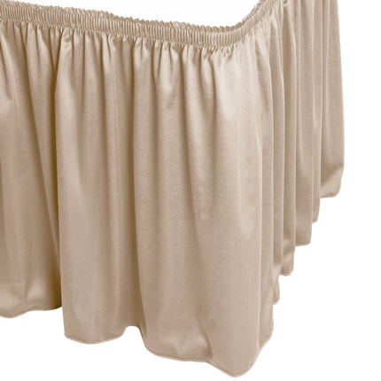 Váy bàn xếp ly Snap Drape Wyndham 5,3 m x 74 cm màu be có kẹp Velcro