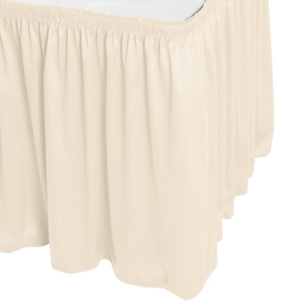 Váy bàn Snap Drape 5412EG29S3-756 Wyndham 5,2 m 15,2 cm x 73,7 cm Bone Shirred xếp ly với khóa dán Velcro® kẹp